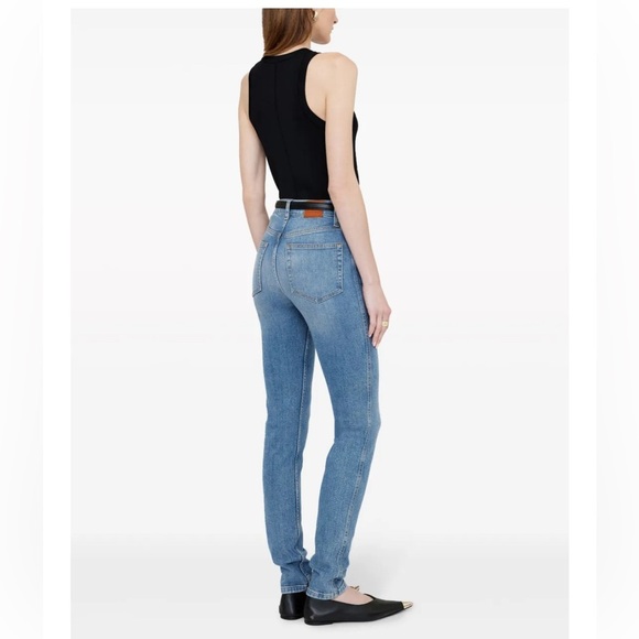 NWT Anine Bing Beck High Rise Skinny Jeans Washed Blue Jeans | Size 27 - Picture 8 of 9